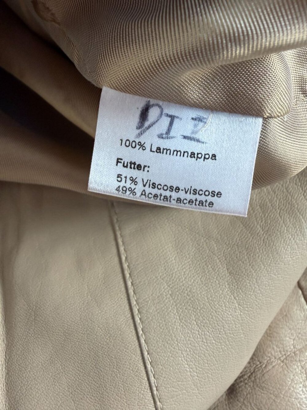 Akris Punto Womens Beige Genuine Lambskin Leather Belted Jacket Size 12 Swiss - Picture 6 of 14